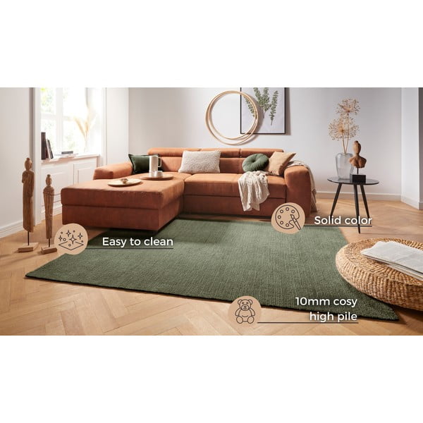 Tmavozelený koberec Mint Rugs Supersoft, 120 x 170 cm-image-4