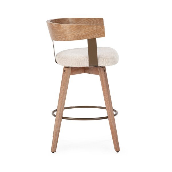 Krémovobiele/v prírodnej farbe čalúnené barové stoličky v súprave s podrúčkami 2 ks Ilia – MOME-image-4