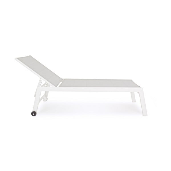 Biele kovové záhradné ležadlo Hilde – Bizzotto-image-1