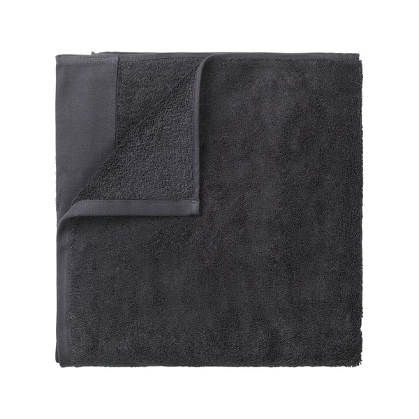 Tmavosivý bavlnený uterák Blomus, 50 x 100 cm