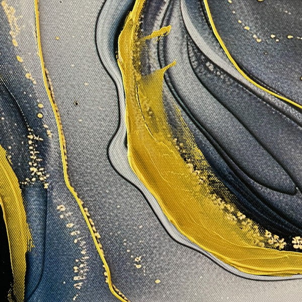 Obraz s ručne maľovanými prvkami 70x100 cm Sky – Styler-image-2