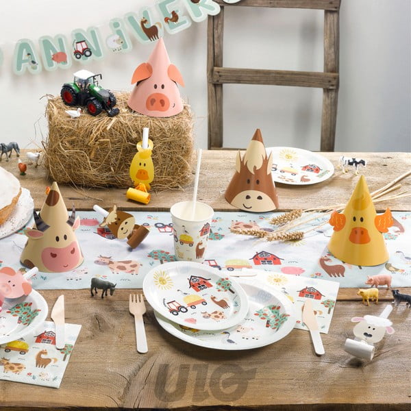 Obrúsky v súprave 20 ks 33x33 cm Farm Animals – Homéa-image-1