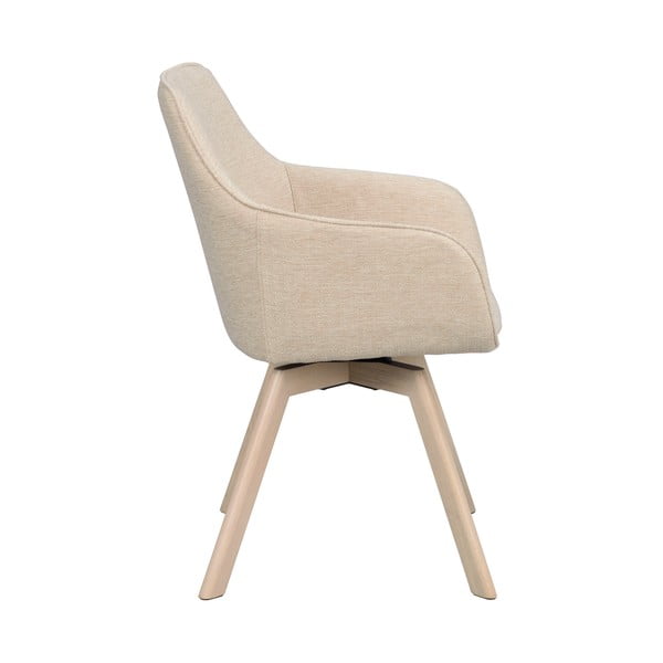 Béžové čalúnené jedálenské kreslá v súprave 2 ks Alison – Rowico-image-3