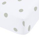 Biela/zelená napínacia flanelová plachta 135x190 cm Polka Dot – Catherine Lansfield