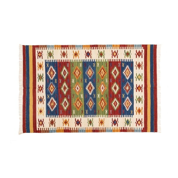 Ručne tkaný koberec Kilim Dalush 008, 90x60 cm