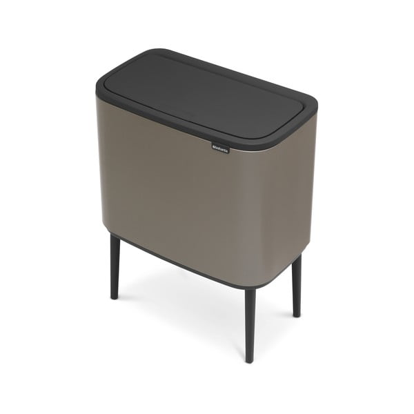 Sivý dotykový oceľový odpadkový kôš na triedený odpad 34 l Bo Touch Bin – Brabantia-image-4