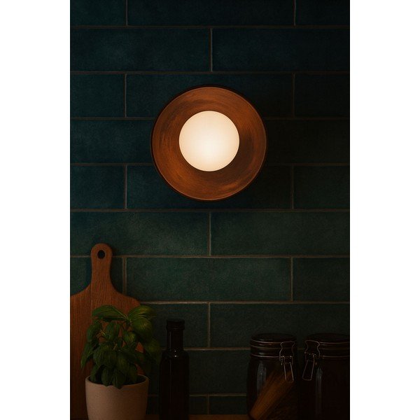 Hnedé nástenné svietidlo ø 24 cm Elsa – Opviq lights-image-3