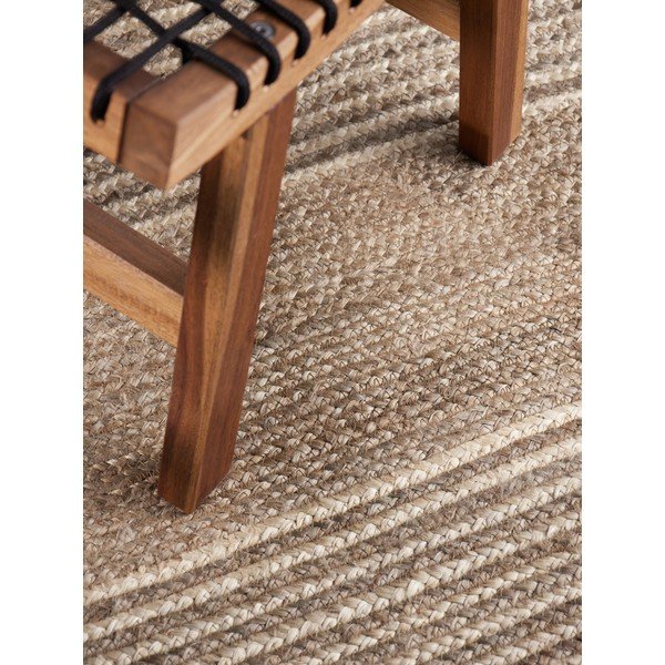 Obojstranný/ručne tkaný jutový behúň v svetlo prírodnej farbe/v tmavo prírodnej farbe 80x300 cm Juno – Hanse Home-image-3