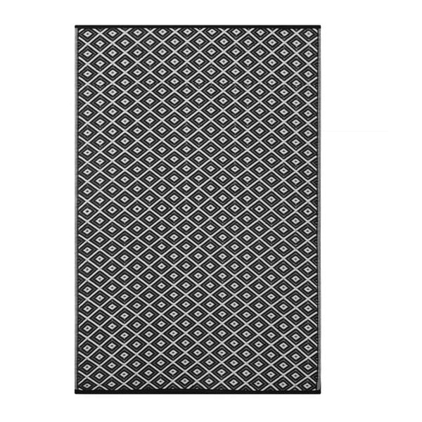 Čierno-biely obojstranný koberec vhodný aj do exteriéru Green Decore Brokena, 150 × 240 cm