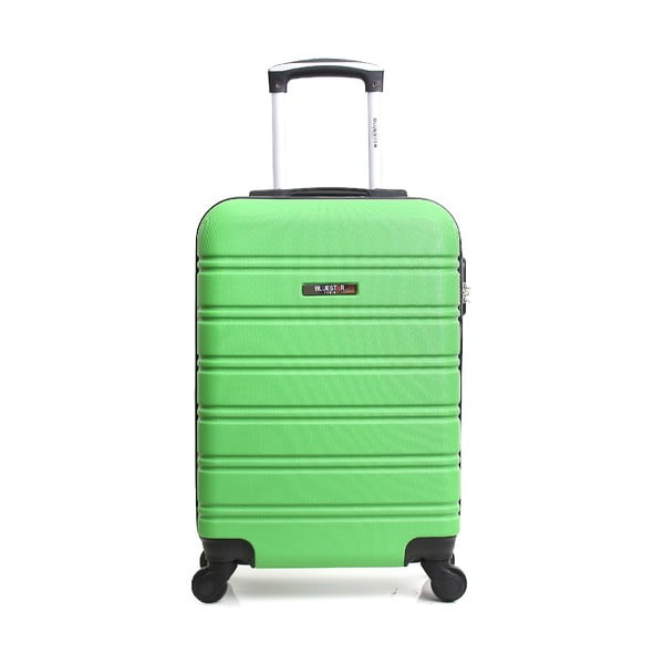Zelený cestovný kufor na kolieskách BlueStar Bilbao, 35 l
