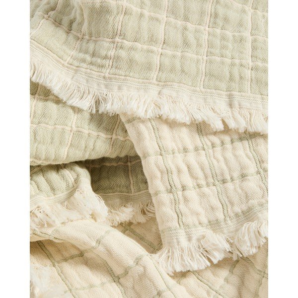 Svetlozelená žakárová detská deka 130x170 cm Tivaro – Kave Home-image-3