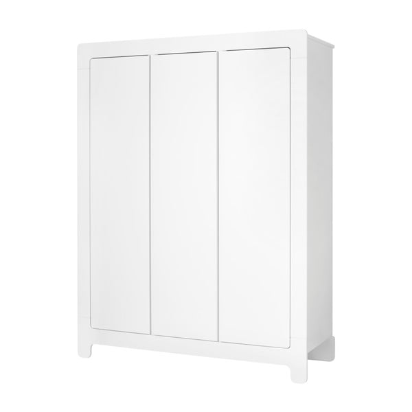 Biela šatníková skriňa Pinio Moon, 185 × 142 cm