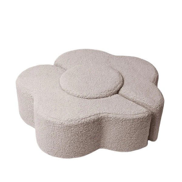 Svetlosivé penové ihrisko 3 ks z materiálu bouclé výška  27 cm 88x90 cm – Meowbaby-image-2