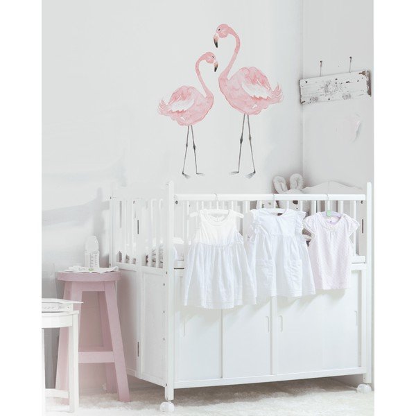 Nástenná samolepka Dekornik Flamingos, 55 × 55 cm-image-1