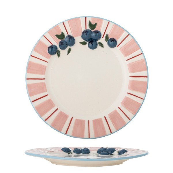 Ružové/krémovobiele dezertné kameninové taniere v súprave 4 ks ø 20,5 cm Carry – Bloomingville-image-3