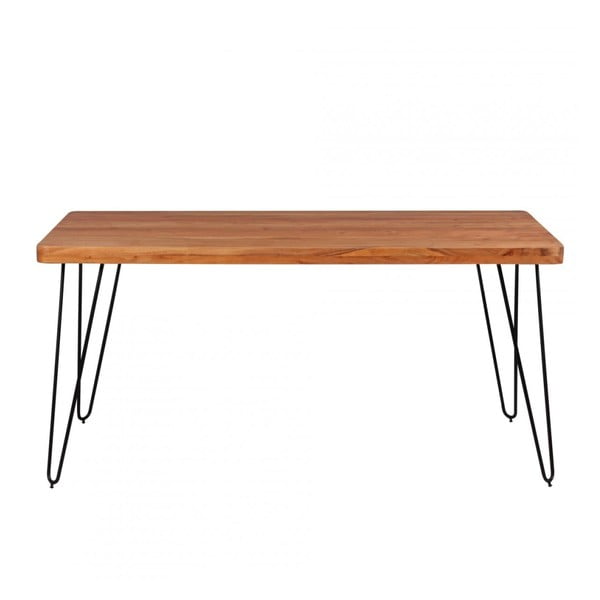 Jedálenský stôl z masívneho akáciového dreva Skyport BAGLI, 160 x 80 cm