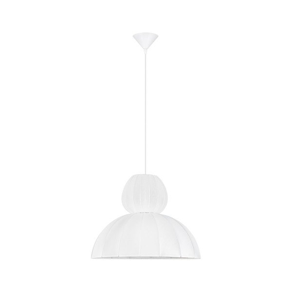 Matne biele látkové závesné svietidlo ø 50 cm Delina – Nova Luce