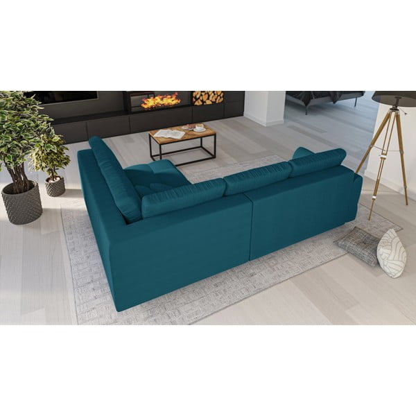 Tyrkysovomodrá rohová pohovka (pravý roh) Ariella - Ropez-image-3