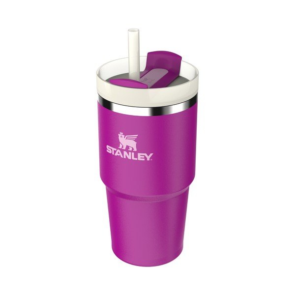 Ružová termoska so slamkou z nehrdzavejúcej ocele 600 ml Quencher H2.0 FlowState Tumbler Violet Blossom – Stanley-image-1