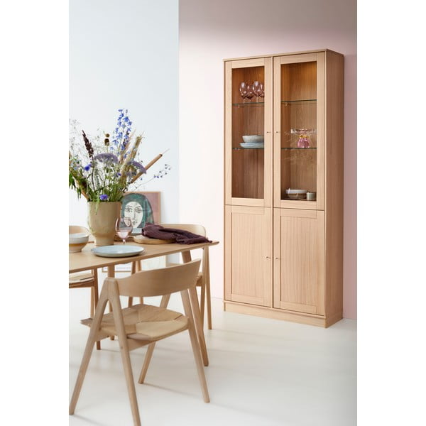 Vitrína s osvetlením v dekore duba 89x199 cm Mistral - Hammel Furniture-image-1