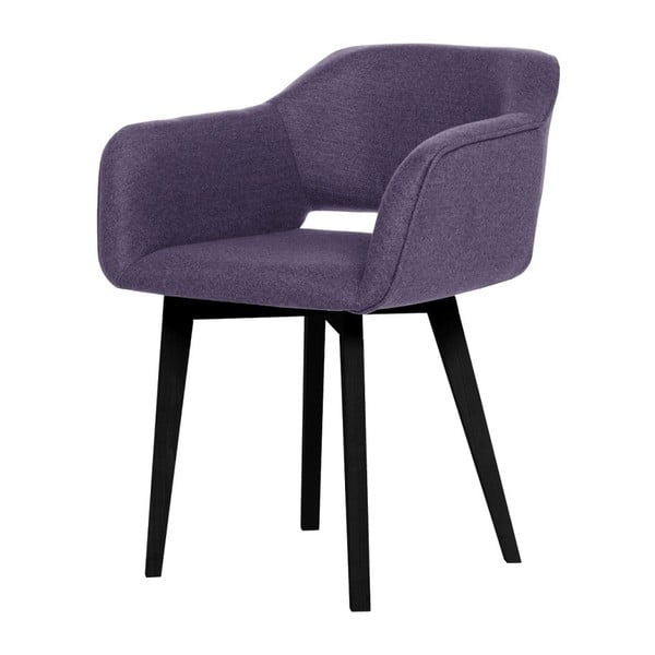 Fialová jedálenská stolička s čiernymi nohami My Pop Design Oldenburg