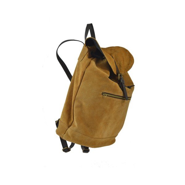 Koňakovohnedý kožený batoh Chicca Borse Inna-image-2