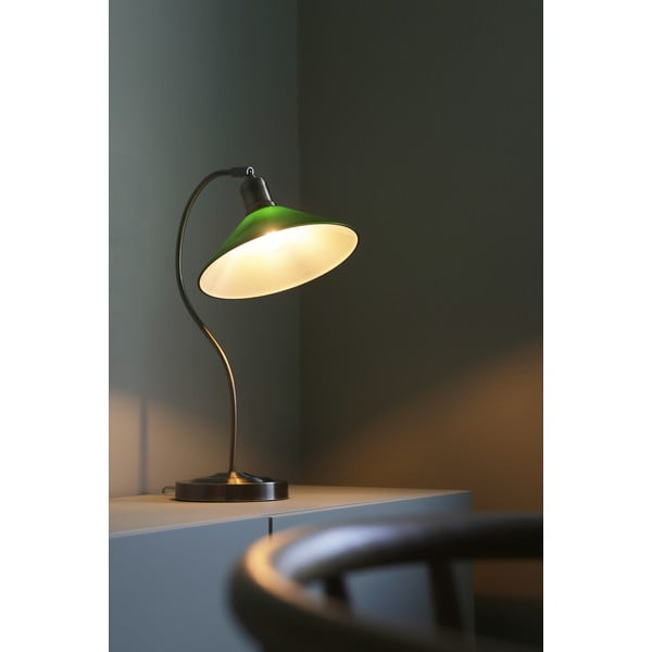 Stolová lampa so skleneným tienidlom v zeleno-mosadzovej farbe (výška 49 cm) Vela – Markslöjd-image-2