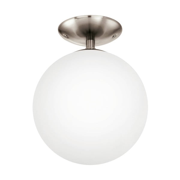 Bielo-sivé stropné svietidlo so skleneným tienidlom RONDO – EGLO