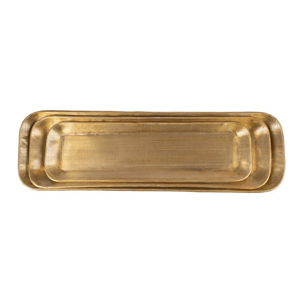 Kovové dekoračné tácky v súprave 3 ks 14x48 cm Grau – Ixia