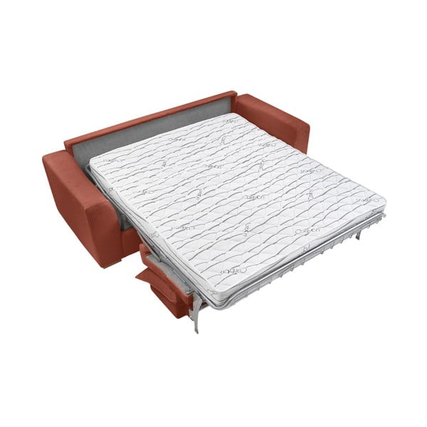 Menčestrová rozkladacia pohovka v tehlovej farbe 225 cm Augustin – Bobochic Paris-image-4