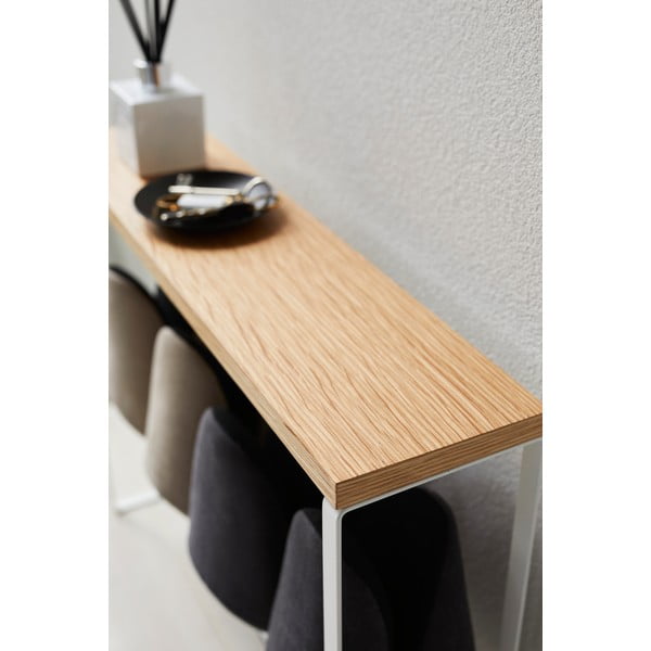 Kovový stojan na prezuvky v bielo-prírodnej farbe Tower – YAMAZAKI-image-2