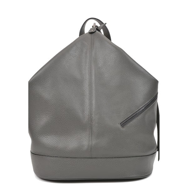 Dámsky kožený batoh v sivej farbe Carla Ferreri Giorgia