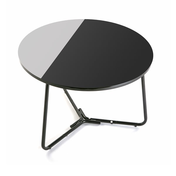 Čierno-biely guľatý stôl Versa Dayton, ø 60 cm