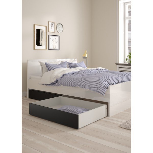 Čierne zásuvky pod posteľ v súprave 2 ks Naia – Tvilum-image-1