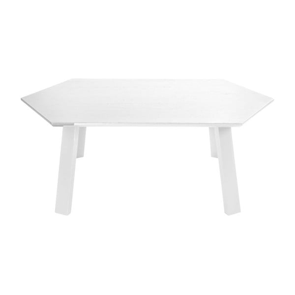 Konferenčný stolík Hexagon Pearl White, 105x37x61 cm