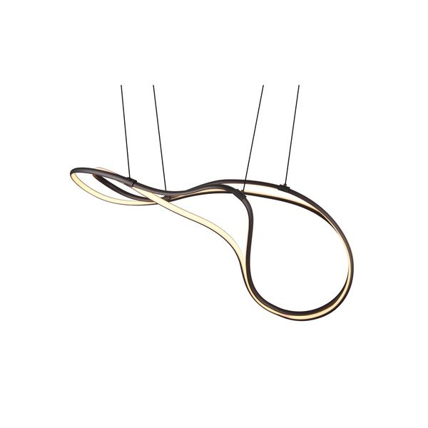 Čierne LED závesné svietidlo s kovovým tienidlom Nala – Trio Select-image-2