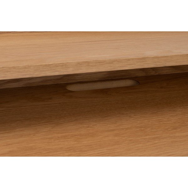 Pracovný stôl s doskou v dubovom dekore so sekretárom 60x120 cm Giorgio – White Label-image-4