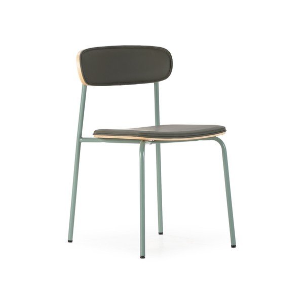 Tmavozelené čalúnené stohovateľné jedálenské stoličky v súprave 2 ks Saula – Marckeric