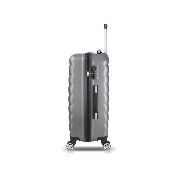 Sada 3 sivých cestovných kufrov na kolieskach s USB porty My Valice RESSO Travel Set-image-4