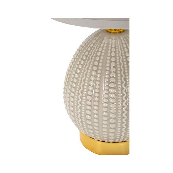 Svetlosivá keramická stolová lampa s textilným tienidlom (výška  30,5 cm) Flavi – Mauro Ferretti-image-3