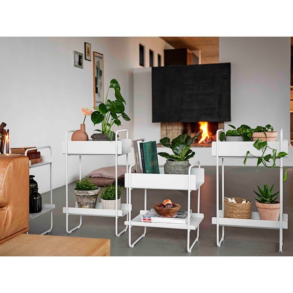 Svetlosivý kovový konzolový stolík 24x48 cm A-Console - Zone-image-1