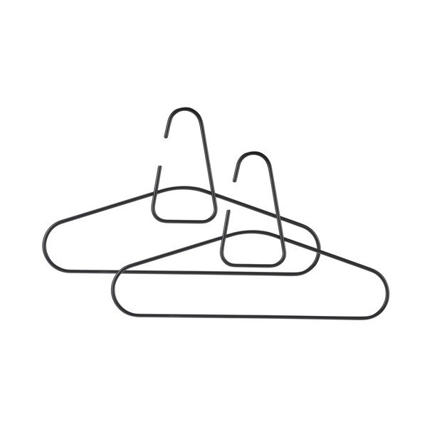 Súprava 2 čiernych kovových vešiakov Zone A-hanger-image-1