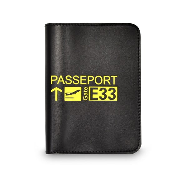 Čierne puzdro na pas so žltým detailom Hero Paris Gate