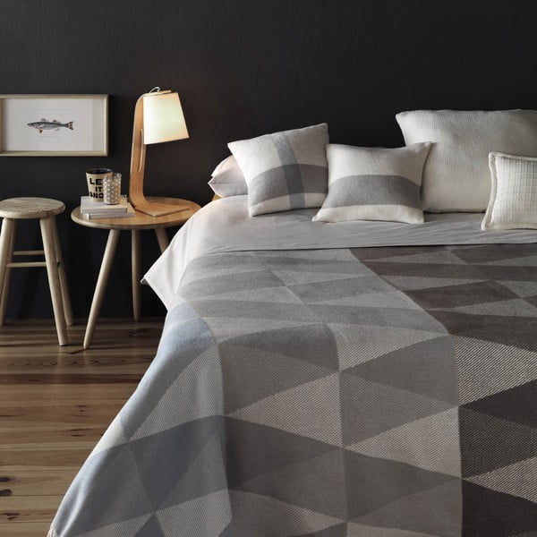 Ružovo-sivý pléd s podielom bavlny Euromant Pisa, 140 x 180 cm-image-1