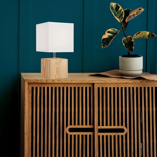 Svetlohnedá stolná lampa s textilným tienidlom, výška 29,5 cm Natura – LAMKUR-image-3