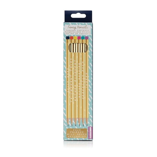 Sada 6 ceruziek z topoľového dreva npw™ Fancy Pencils