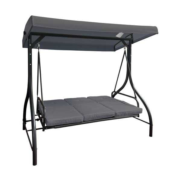 Sivá kovová záhradná hojdačka Paris – Rojaplast-image-1