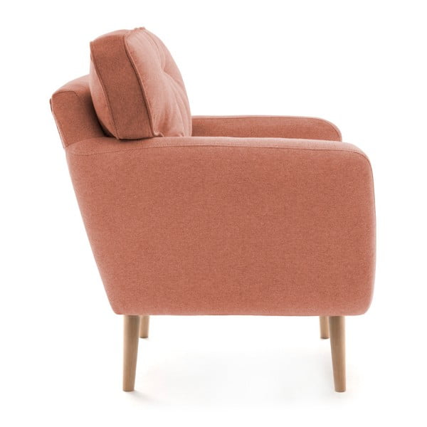 Lososovoružové kreslo s vankúšom Vivonita Malva-image-3