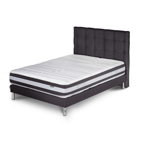 Tmavosivá posteľ s matracom Stella Cadente Maison Mars Saches, 160 × 200 cm