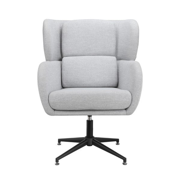 Svetlosivé zamatové kreslo ušiak Vanessa – Støraa-image-3